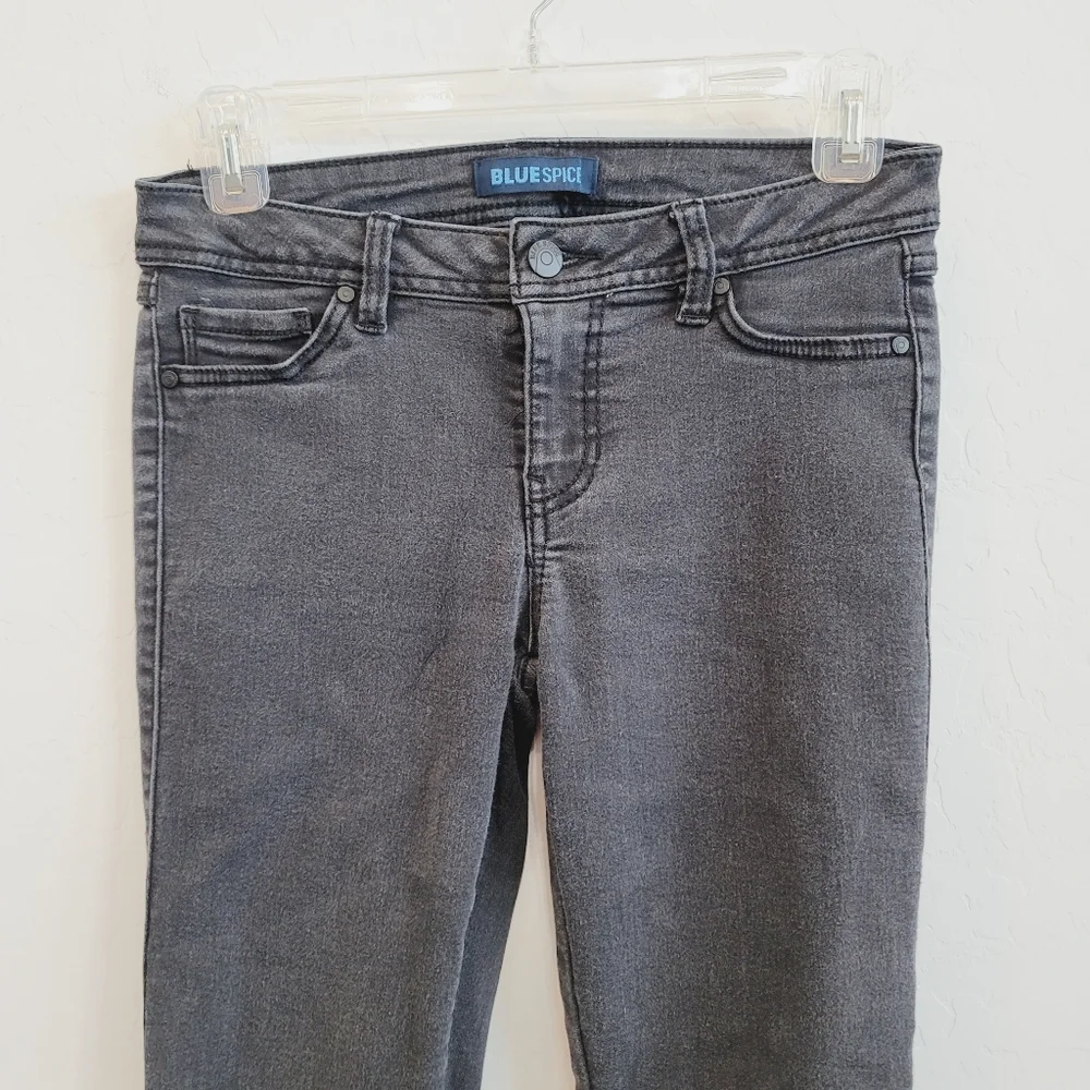 💕 Blue Spice Faded Black Skinny Jeans Size 5 - Picture 8 of 9